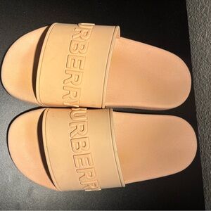 Burberry Tan Slides